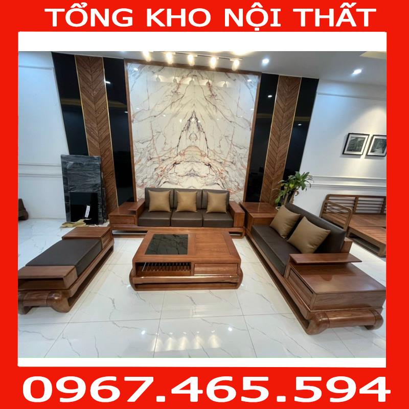 HÀNG CHÍNH HÃNG Ảnh thật kèm video sofa 2 văng đùi gà gỗ sồi nga màu óc chó  màu cánh gián