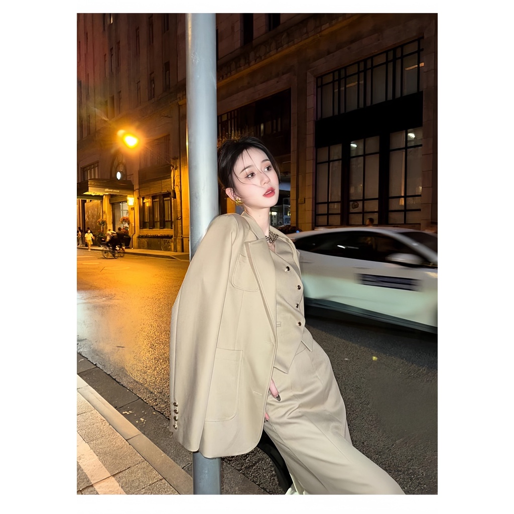 Set áo vest blazer nữ công sở Emili mix chân váy đuôi cá, áo gilê nữ công sở sang chảnh [S9] | BigBuy360 - bigbuy360.vn