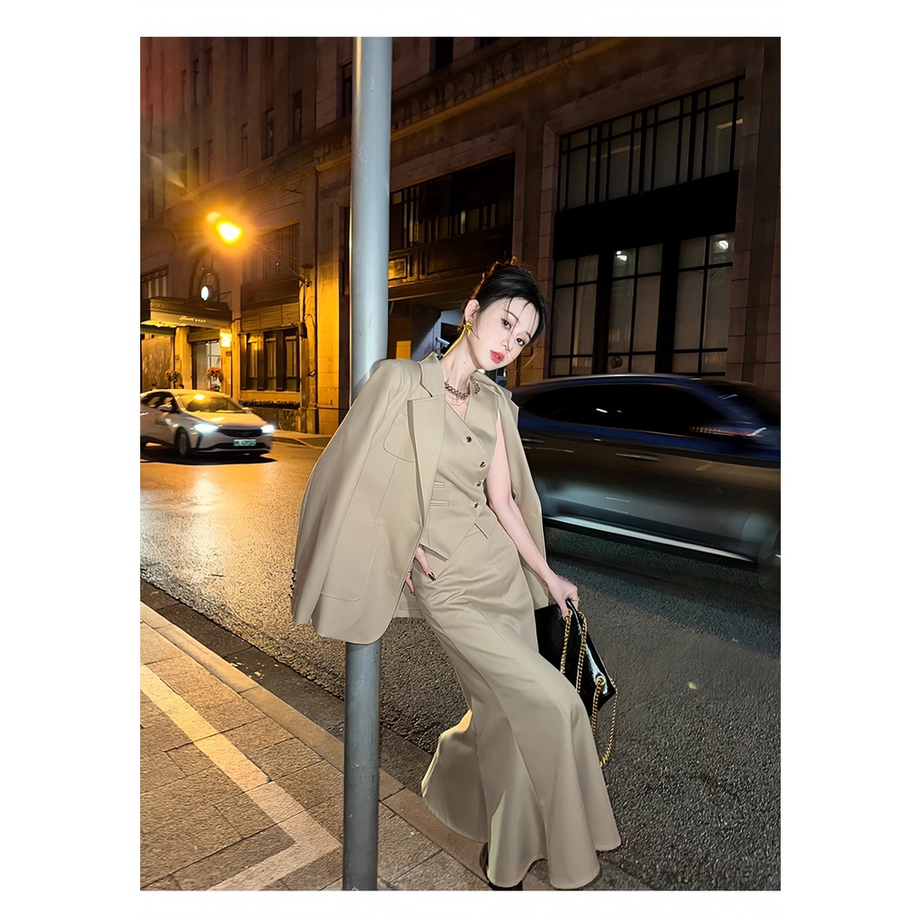 Set áo vest blazer nữ công sở Emili mix chân váy đuôi cá, áo gilê nữ công sở sang chảnh [S9] | BigBuy360 - bigbuy360.vn