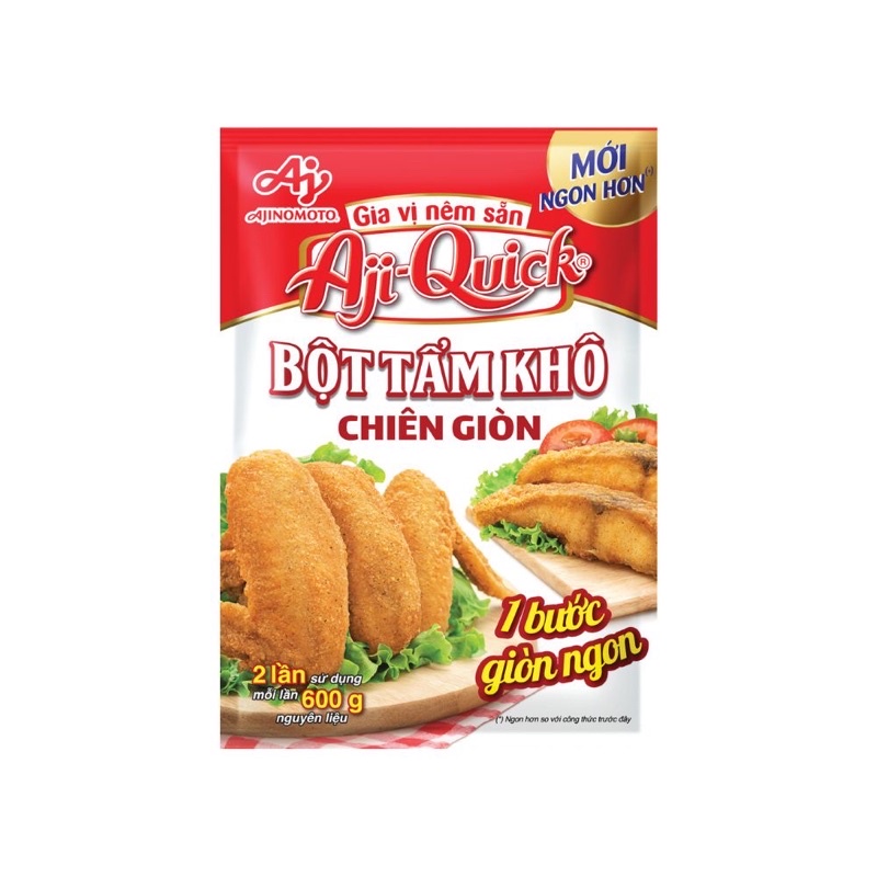 Bột tẩm khô Aji-Quick chiên giòn gia vị nêm sẵn 42gr,210gr