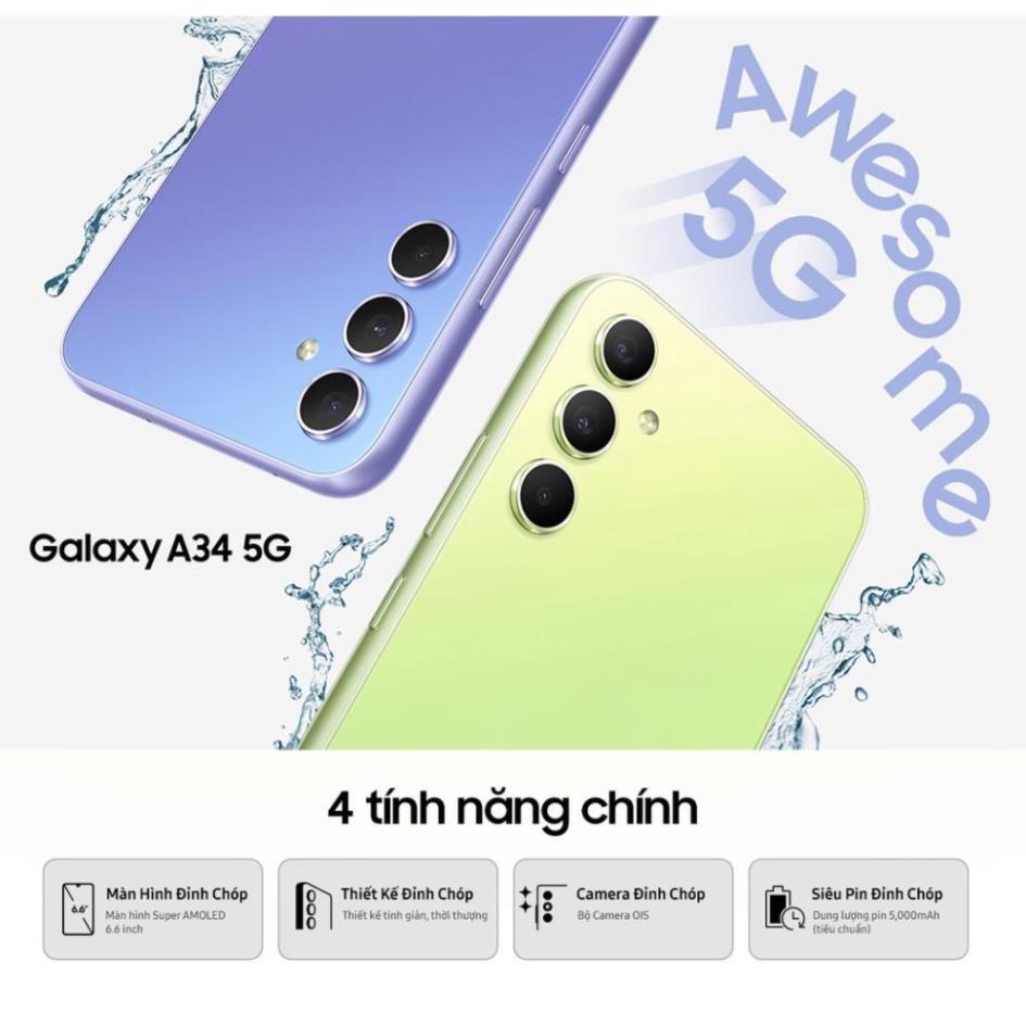 SALE HOT Điện Thoại Samsung Galaxy A34 5G - Hàng Chính Hãng - Không Hỗ Trợ Đồng Kiểm