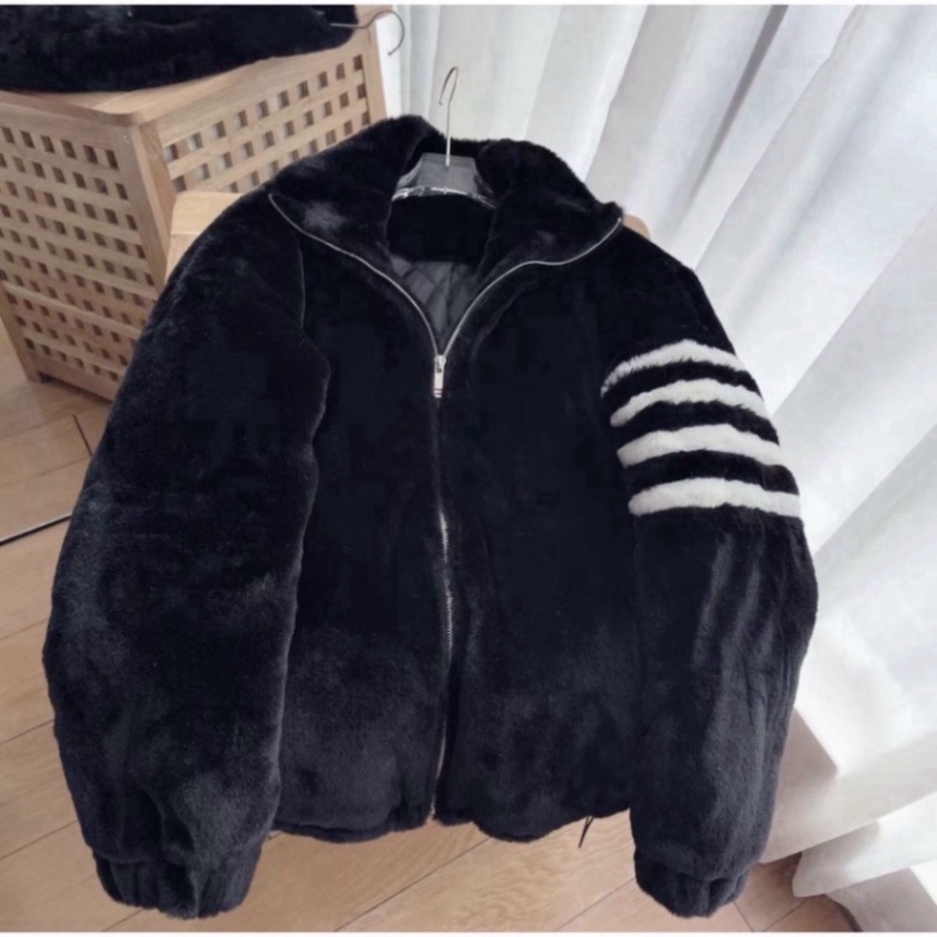 Áo Khoác Thom Lông Cừu 2 Lớp Dày Dặn Phối Kẻ Sọc Tay Phong Cách Trẻ Trung Năng Động Fom Nam Nữ | BigBuy360 - bigbuy360.vn