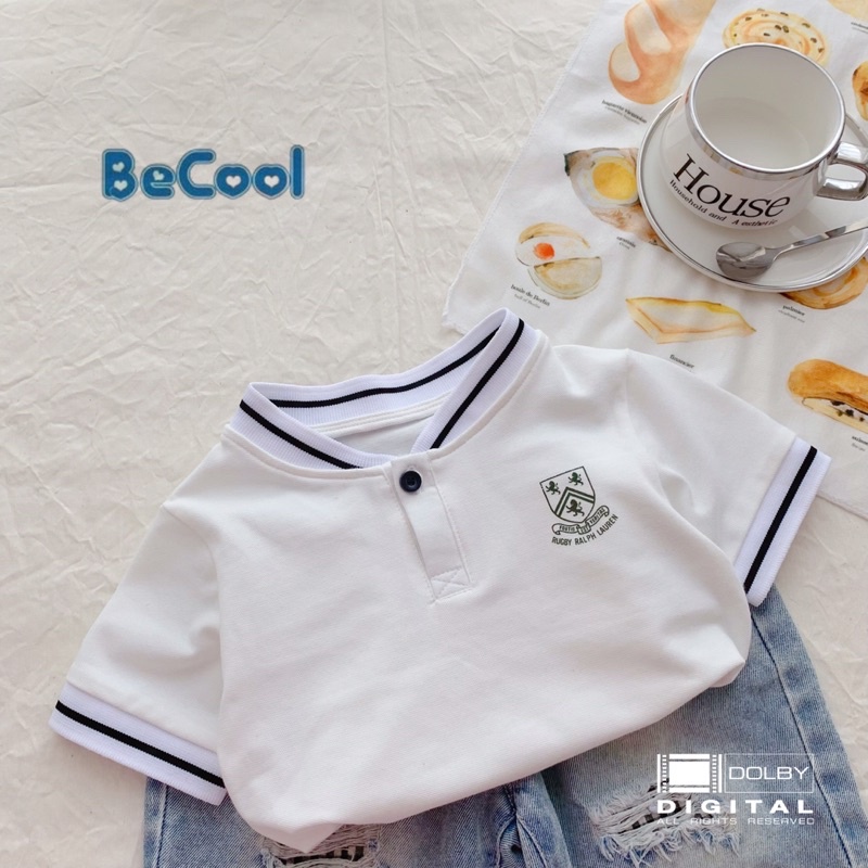 Áo cộc tay bé trai cotton cá sấu cho bé từ 11-27kg Becool - Áo bé trai phối kẻ khoẻ khoắn - 0423A028