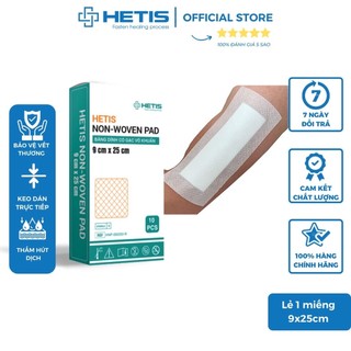 ✅set 10 miếng] băng gạc miếng gạc dán vết thương vô trùng hetis non-woven,miếng băng gạc dán cho vết thương sau mổ hetis