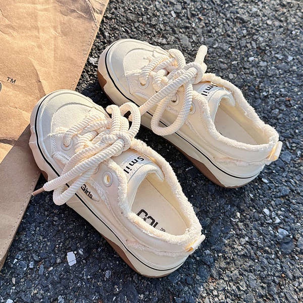 Giày vải nữ phong cách mới mùa hè giày thể thao dày-soled hợp thời trang