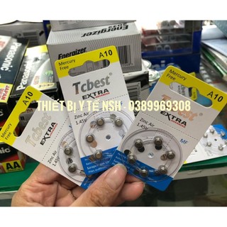 ✅ vỉ 06 viên pin tcbest extra a10 dùng cho máy trợ thính nhét tai jh907 biohealth jh-907,pin máy trợ thính a10 tcbest