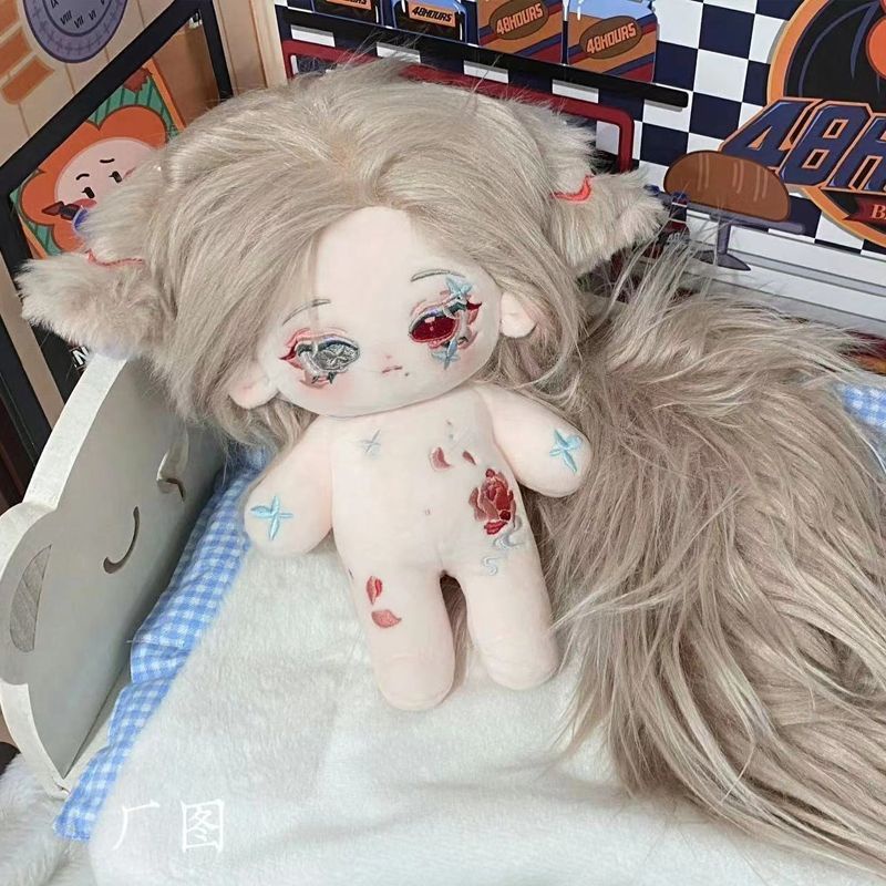 Búp bê bông y học màu đỏ không đồng nhất 20cm 30cm búp bê nữ mát mẻ và đẹp trai lưới màu đỏ cùng phong cách búp bê nam búp bê dễ thương