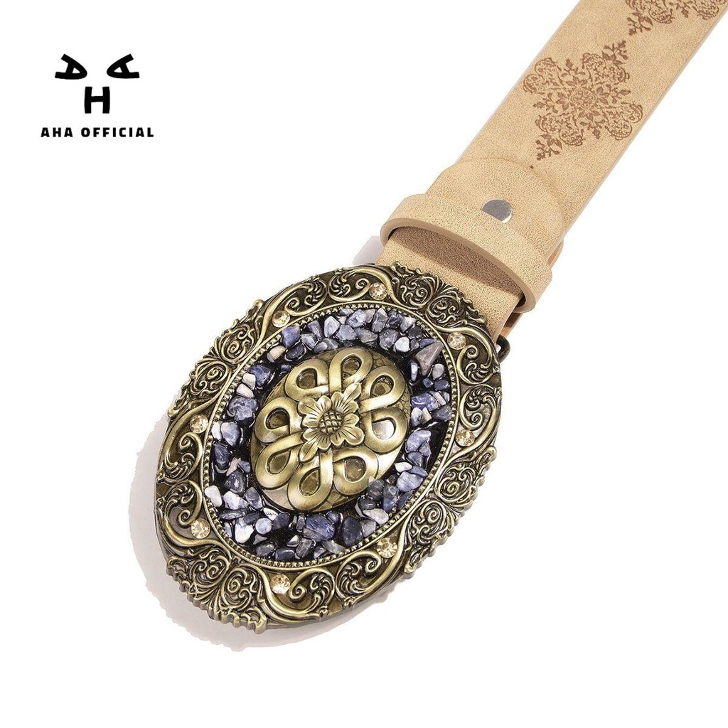 Aha official niche hot girl thắt lưng da cổ điển cao cấp