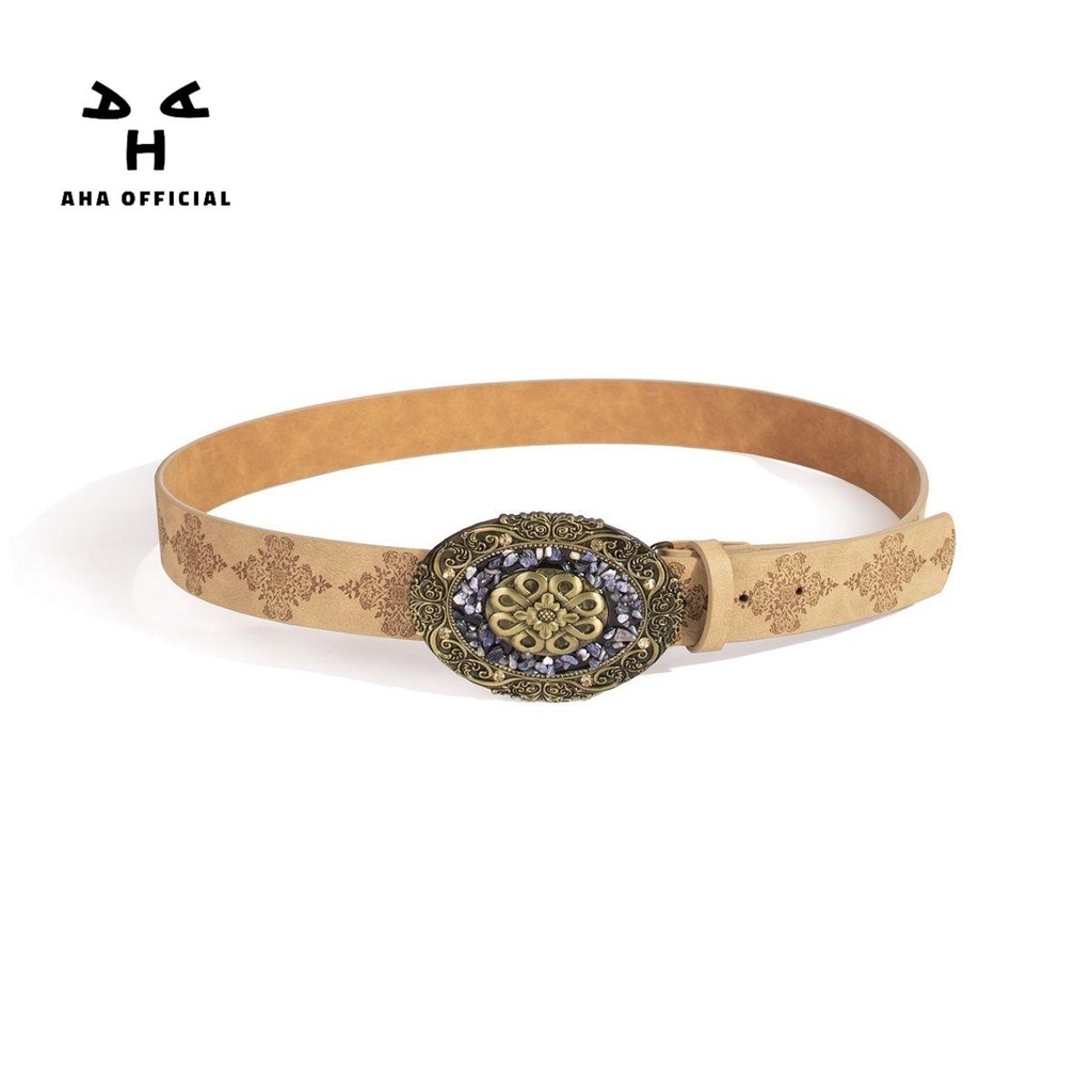 Aha official niche hot girl thắt lưng da cổ điển cao cấp