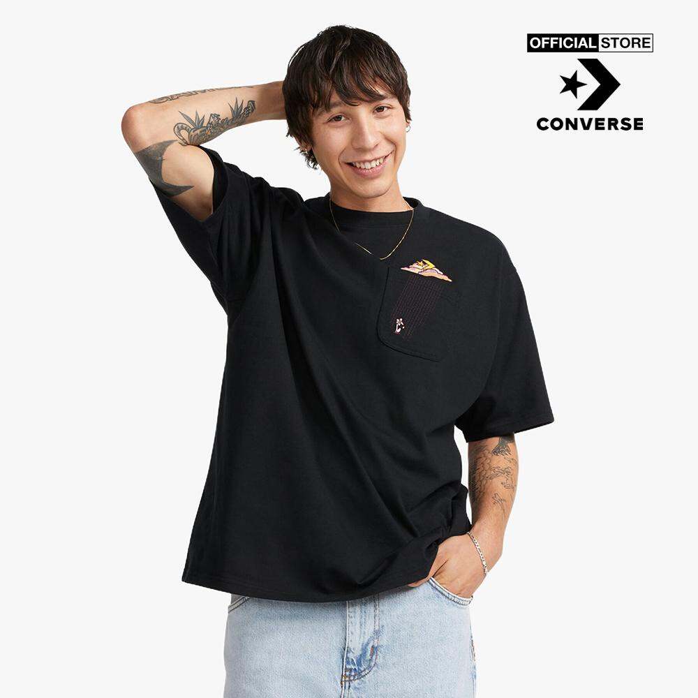 CONVERSE - Áo thun nam cổ tròn tay ngắn Novelty Cloud Pocket 25038-A02-0050_BLACK