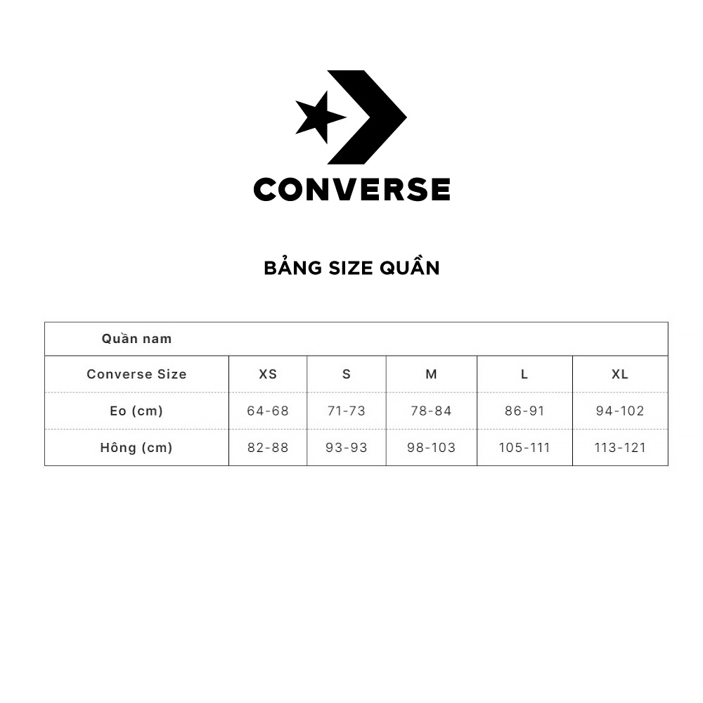 CONVERSE - Quần shorts nam ngang gối phom suông Commercial 23766-A01-0050_BLACK