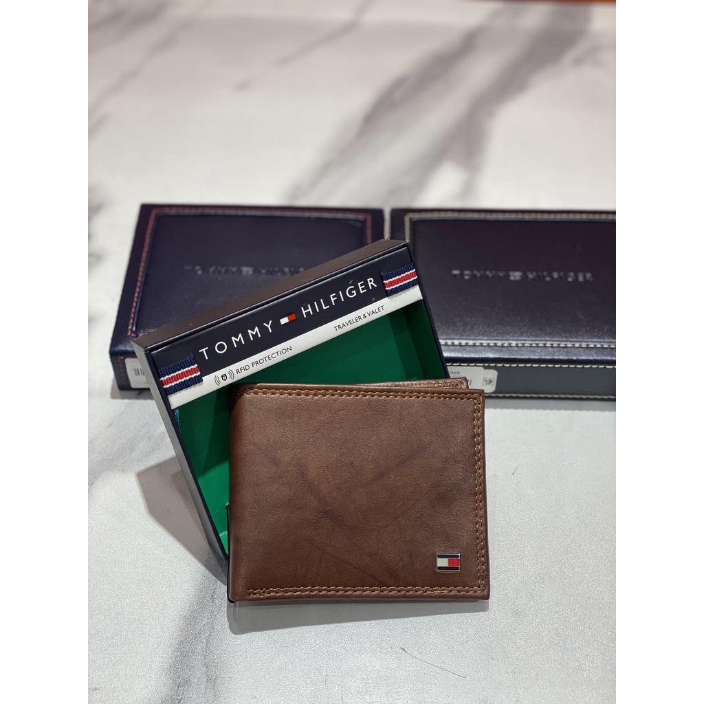 Ví Nâu Phối Đen Tommy Hilfiger - New - 31TL240006