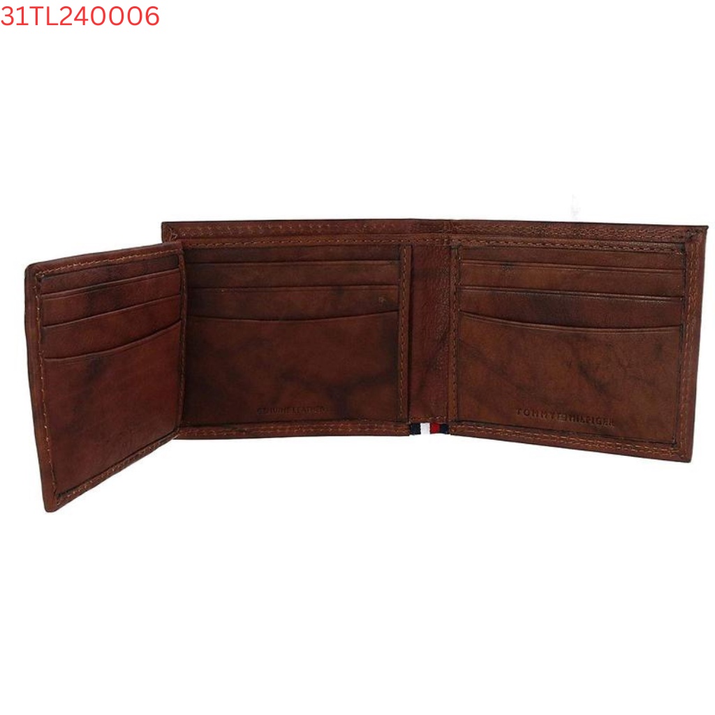 Ví Nâu Phối Đen Tommy Hilfiger - New - 31TL240006