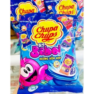 KẸO CAO SU BIG BABOL CHUPA CHUPS HƯƠNG HỖN HỢP GÓI 160G (40 VIÊN)