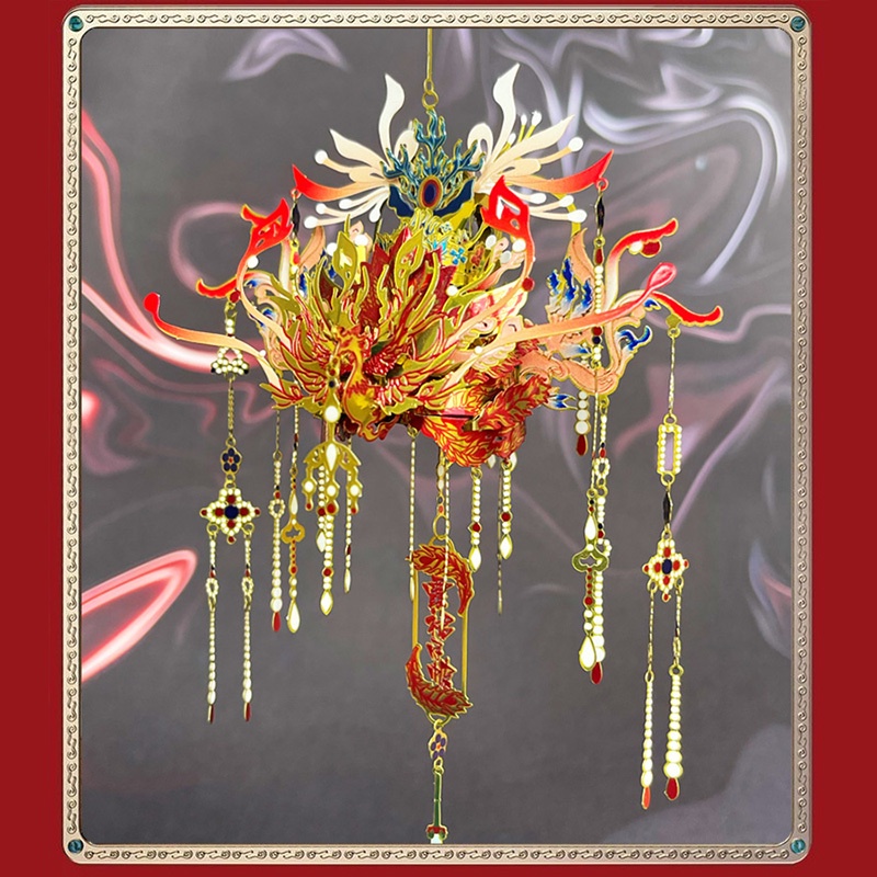 Crazy model phoenix crown 3d three-dimensional puzzle mô hình lắp ráp kim loại handmade diy material gift đồ trang trí xe hơi đồ trang trí