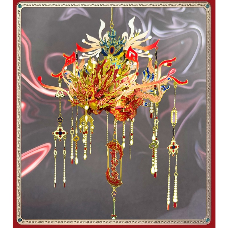 Crazy model phoenix crown 3d three-dimensional puzzle mô hình lắp ráp kim loại handmade diy material gift đồ trang trí xe hơi đồ trang trí