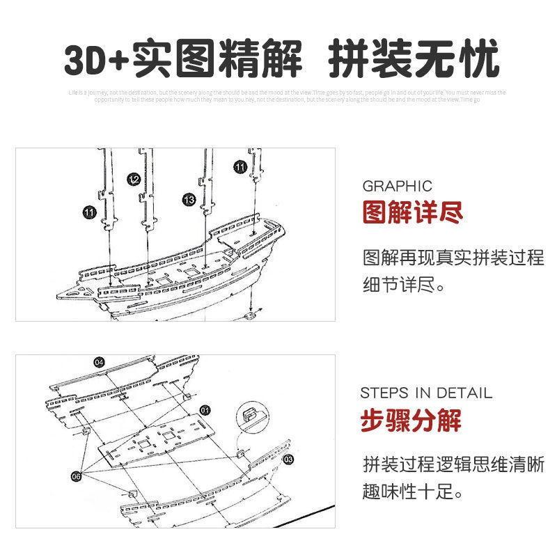 Mô Hình Thuyền Buồm 3d Bằng Gỗ Tự Lắp Ráp Cho Bé smo