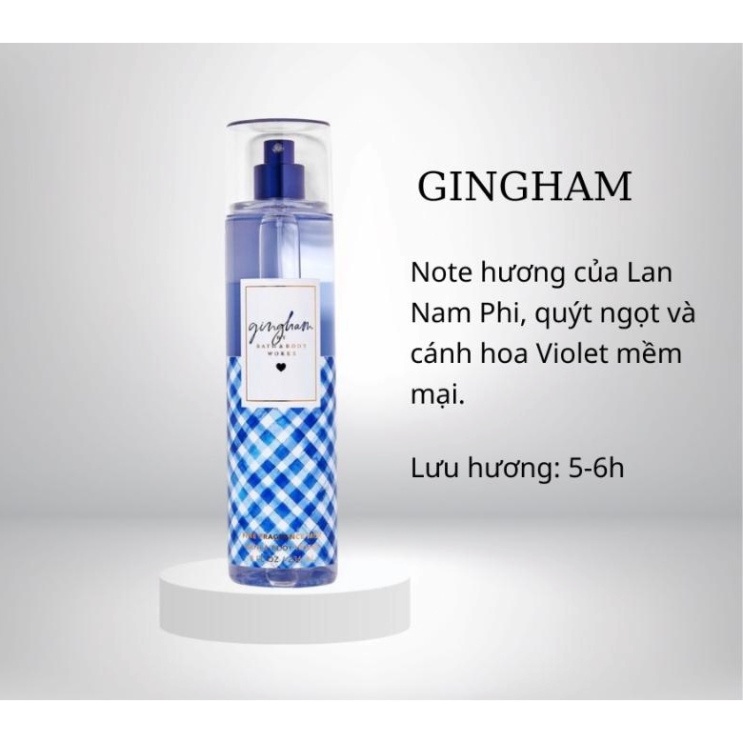 Body mist Gingham xịt thơm toàn thân - bodymist Hà Nội