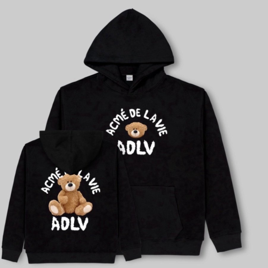 Áo nỉ hoodie ADLV GẤU, Áo nỉ hoodie unisex nam nữ form rộng oversize chất liệu Cotton | BigBuy360 - bigbuy360.vn