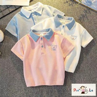Doula ~ boys girls short-sleeved t-shirt 2023 summer children polo shirt t-shirt baby summer boys half-sleeved trendy fashion