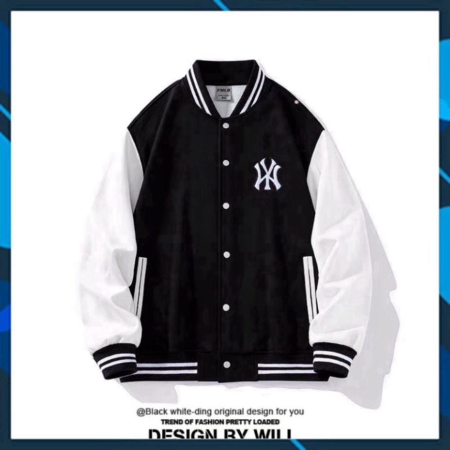 Áo Khoác Bomber NEW YORK - phong cách nam nữ WILL SHOP chất nỉ bông cotton