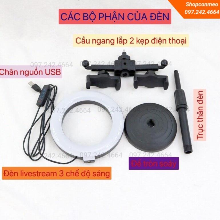 Đèn Livestream Size 26cm, 30cm Để Bàn, Make Up Trang Điểm, Chụp Ảnh Sản Phẩm, Bán Hàng Online,