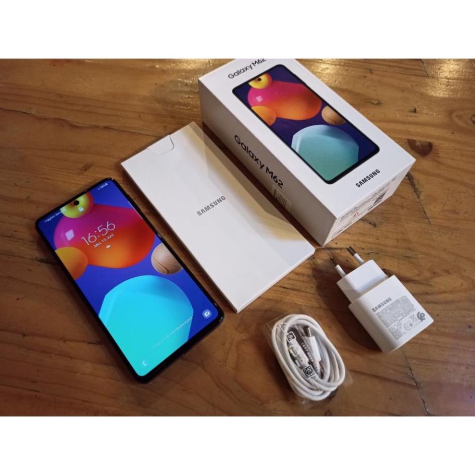 Điện thoại Samsung Galaxy M62  Pin trâu 7000mAh Chính hãng SSVN Fullbox nguyên seal- Bảo Hành 12 tháng