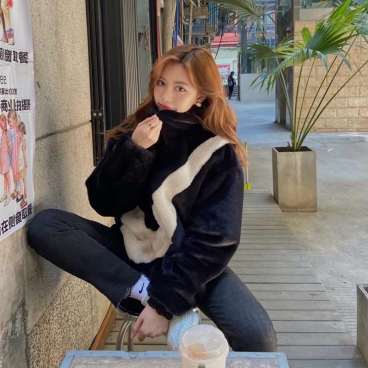 Áo khoác lông cừu logo NIKE sành điệu, áo khoác bông nam nữ Ulzzang Unisex vải lông ấm áp