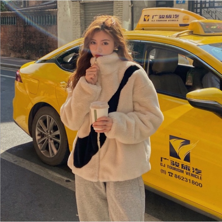 Áo khoác lông cừu logo NIKE sành điệu, áo khoác bông nam nữ Ulzzang Unisex vải lông ấm áp