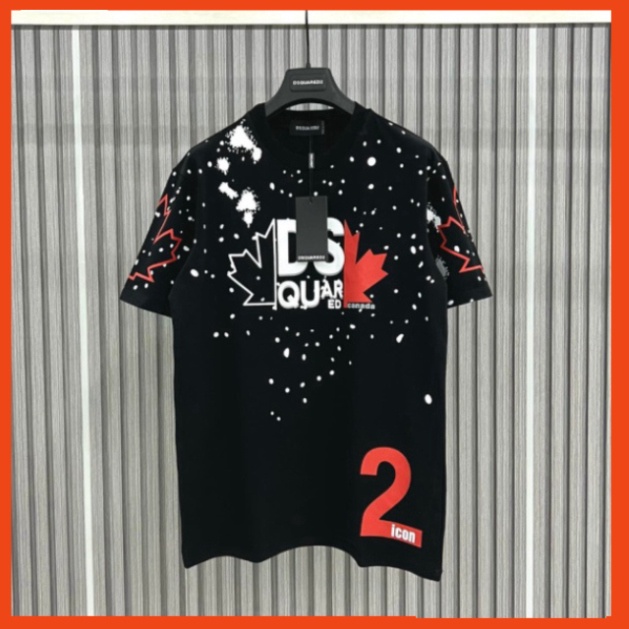 Áo Phông Siêu Cấp DSQ2 Nam Nữ Chất Liệu Cotton Co Giãn Hai Chiều. Áo Thun Nam Nữ Unisex In Hình Lá Phong Đỏ CH 88