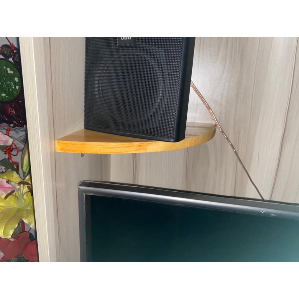 /Giá rẻ/ Kệ gỗ góc tường hình quạt treo tường trang trí để đồ lưu niệm cây cảnh mini phòng ngủ