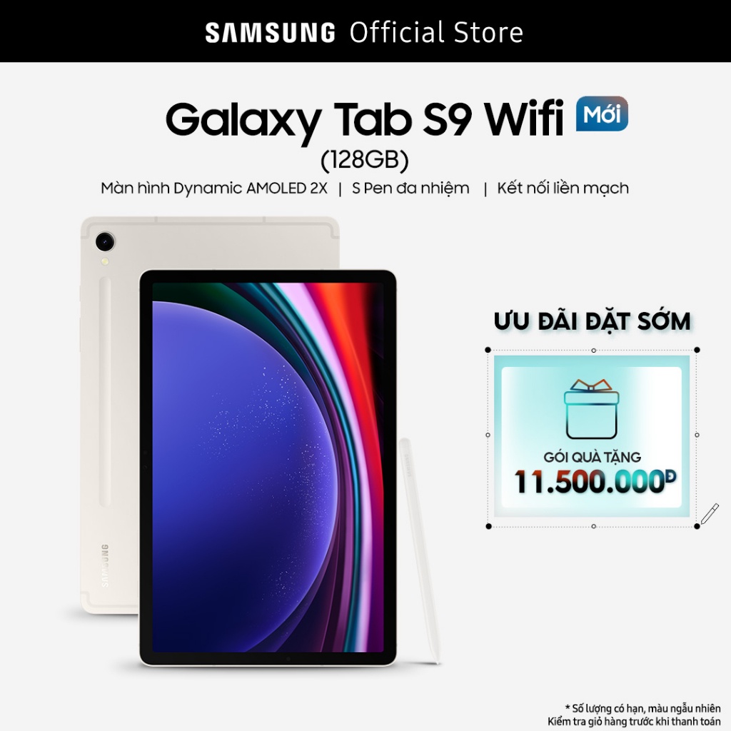 Máy tính bảng Samsung Galaxy Tab S9 Wifi 128GB