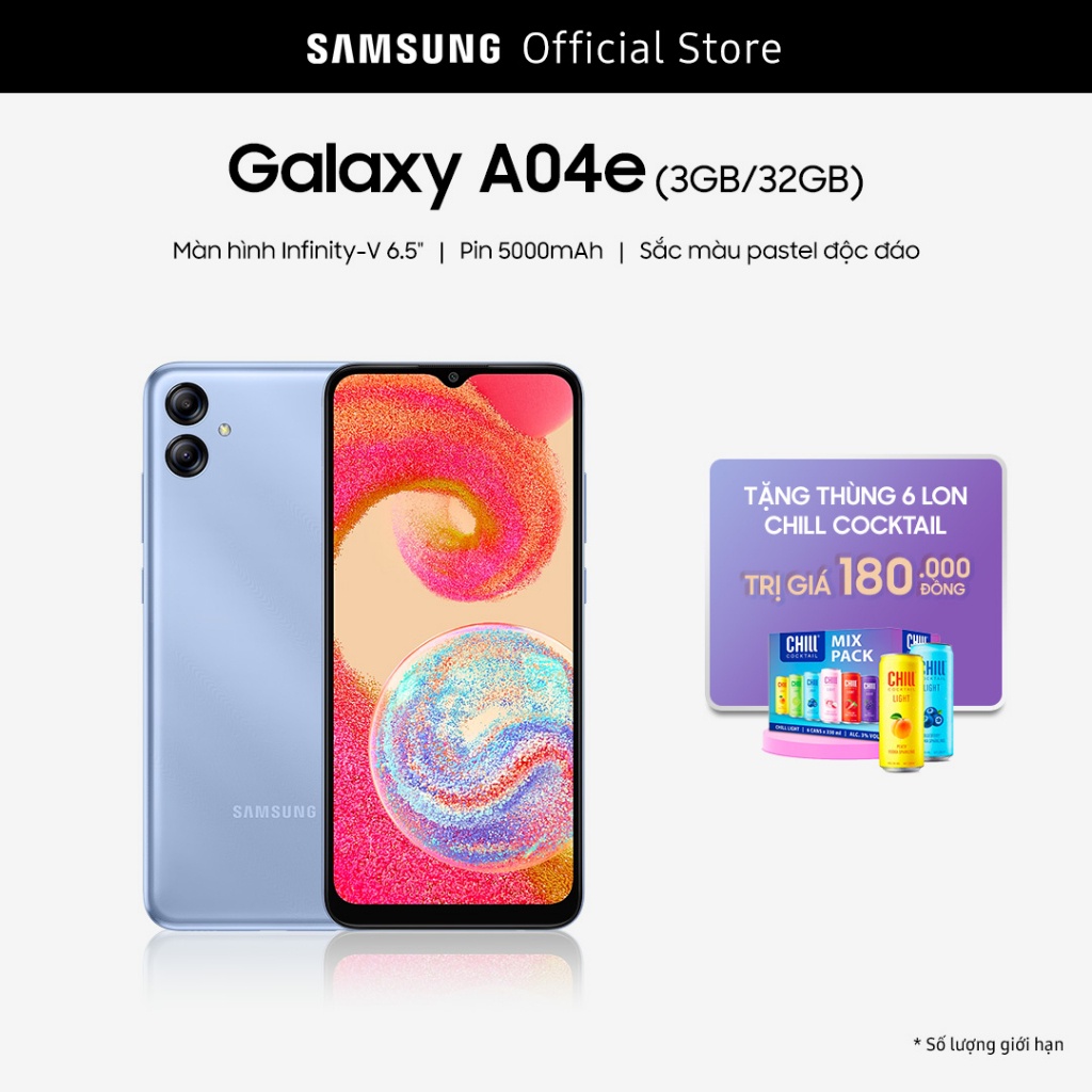 Điện Thoại Samsung Galaxy A04e (3GB/32GB) - Hàng Chính Hãng