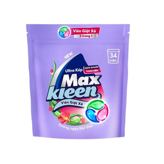 Túi Viên Giặt Xả MaxKleen 2 Trong 1