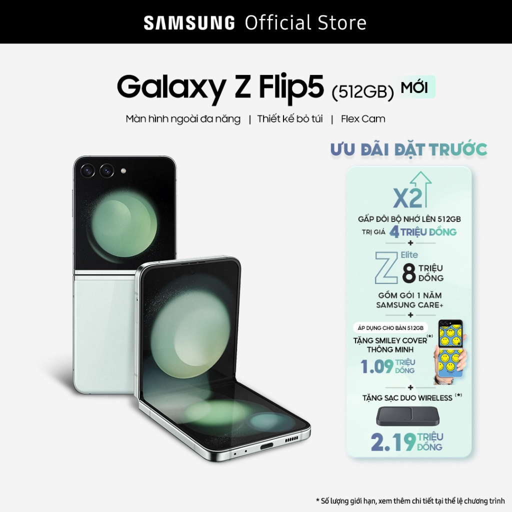 Điện thoại Samsung Galaxy Z Flip5 512GB
