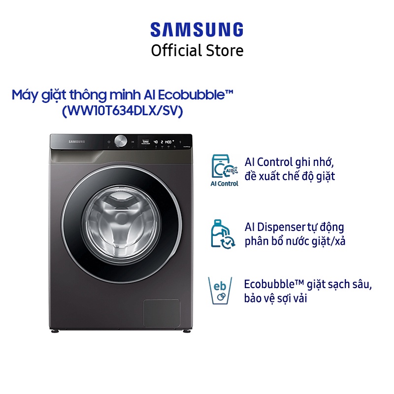 Máy giặt thông minh Samsung AI EcoBubble 10kg  - Miễn phí công lắp đặt