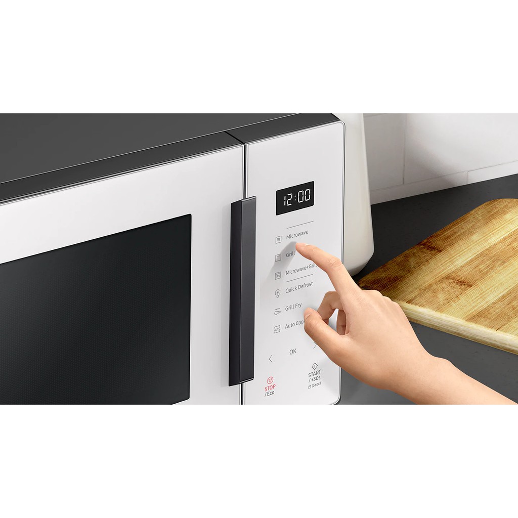 Lò vi sóng Samsung tráng men BESPOKE Dòng nướng 23L - Trắng