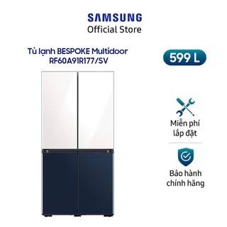 Tủ lạnh samsung bespoke multidoor 599l trắng/xanh navy
