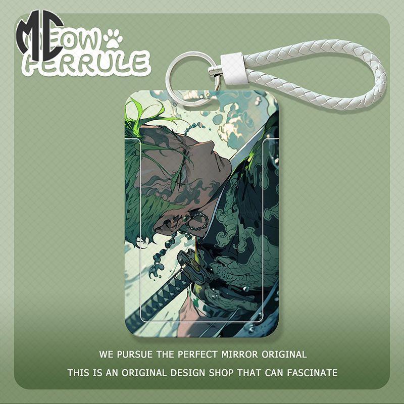 Bao đựng thẻ MARK COURT họa tiết hoạt hình One Piece Zoro Luffy dễ thương với 10 kiểu tùy chọn