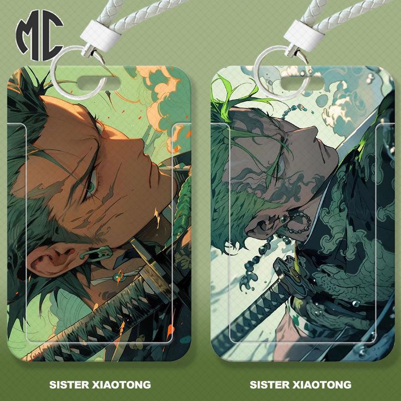 Bao đựng thẻ MARK COURT họa tiết hoạt hình One Piece Zoro Luffy dễ thương với 10 kiểu tùy chọn