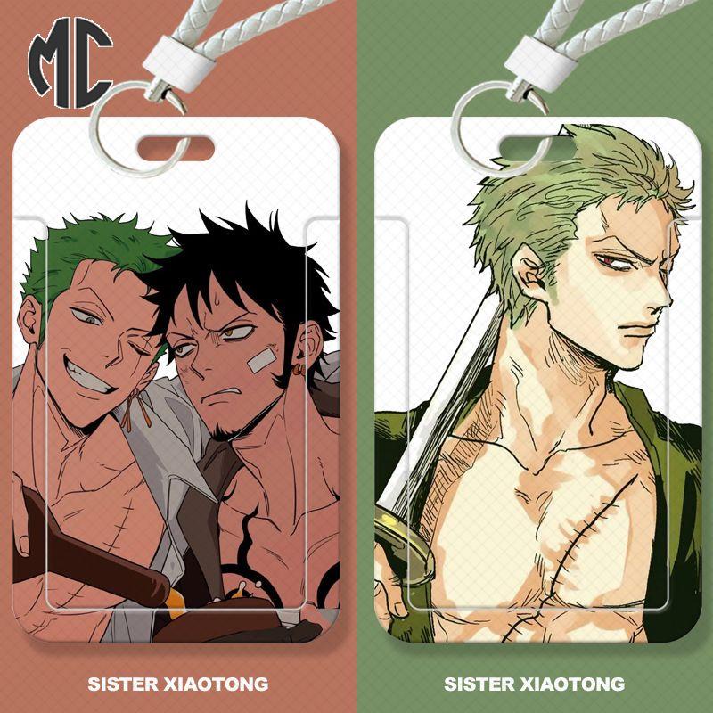 Bao đựng thẻ MARK COURT họa tiết hoạt hình One Piece Zoro Luffy dễ thương với 10 kiểu tùy chọn