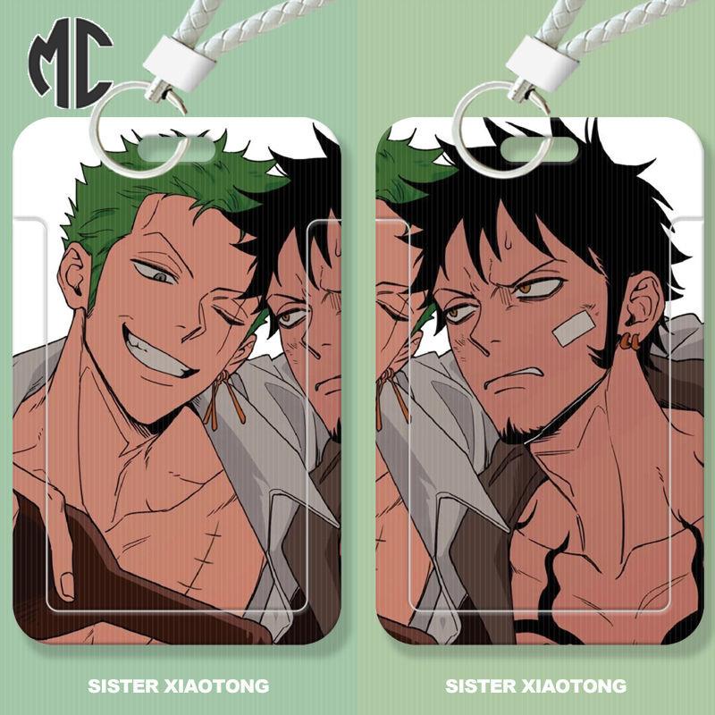 Bao đựng thẻ MARK COURT họa tiết hoạt hình One Piece Zoro Luffy dễ thương với 10 kiểu tùy chọn