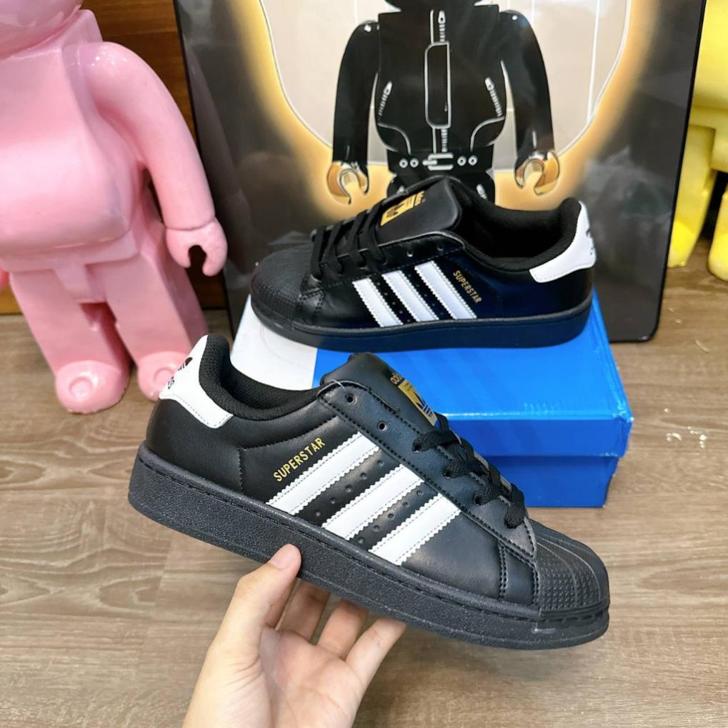 Giày Thể Thao/Giày Sneaker Adidas Superstar Màu Đen Cá Tính Thời Trang Cho Nam Nữ