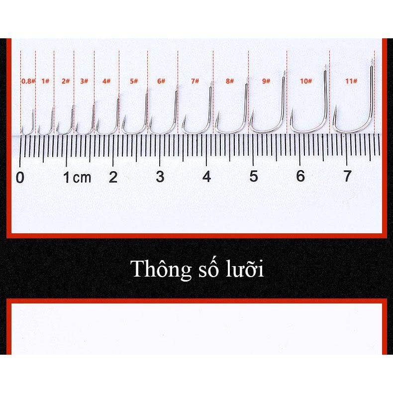 200 Lưỡi Carbon Câu Cá Rô Phi