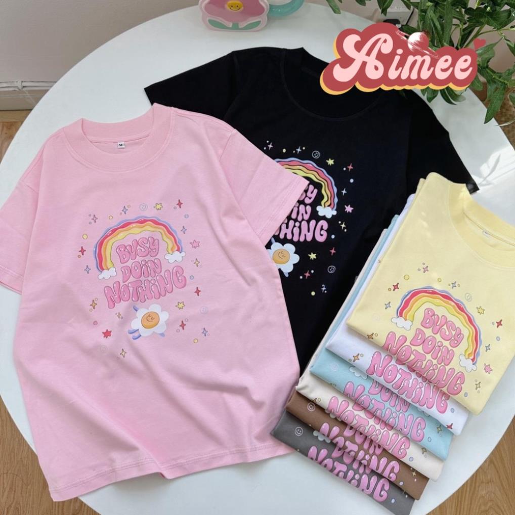 Áo BABY TEE busy doin nothing áo thun form vừa chất cotton 2 chiều