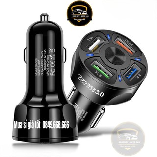 Tẩu sạc nhanh điện thoại trên xe hơi qc3.0 pd20w với 2 cổng usb và 2pd