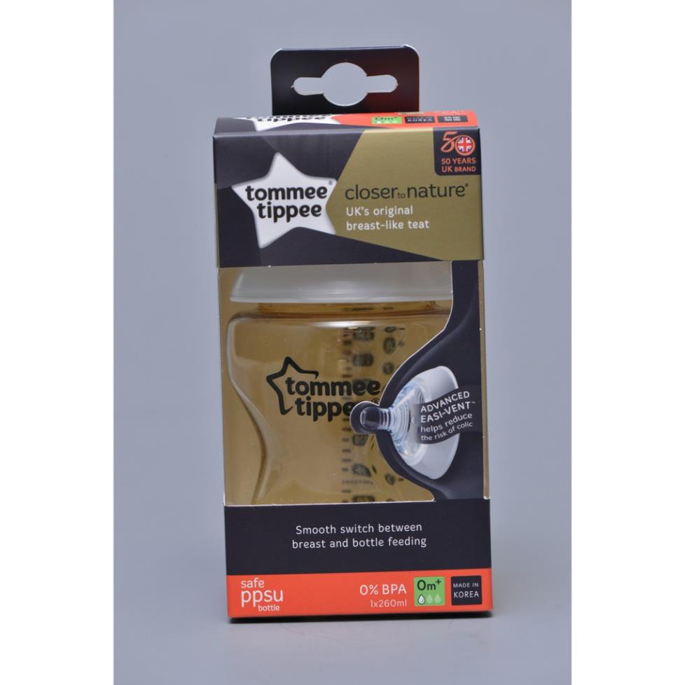 Bình sữa Tommee Tippee PPSU 260ml. Hàng mới 100%, sản phẩm có chút bị trầy xước.