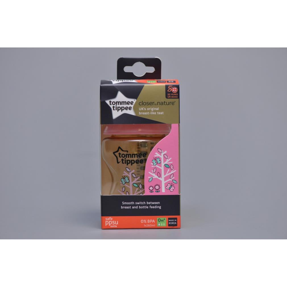 Bình sữa Tommee Tippee PPSU 260ml. Hàng mới 100%, sản phẩm có chút bị trầy xước.