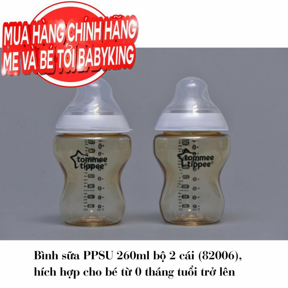 [Thanh Lý] Bình sữa Tommee Tippee PPSU 260ml. Hàng mới 100%, sản phẩm có chút bị trầy xước.