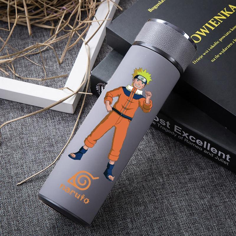 Bình Nước Giữ Nhiệt 500ml Bằng Thép Không Gỉ Họa Tiết naruto sasuke kakashi anime Dành Cho Học Sinh Nam Nữ